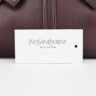 Yves Saint Laurent Dark Purple Leather Bow Tote Bag