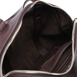 Yves Saint Laurent Dark Purple Leather Bow Tote Bag
