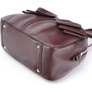 Yves Saint Laurent Dark Purple Leather Bow Tote Bag