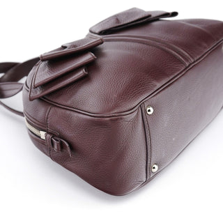 Yves Saint Laurent Dark Purple Leather Bow Tote Bag