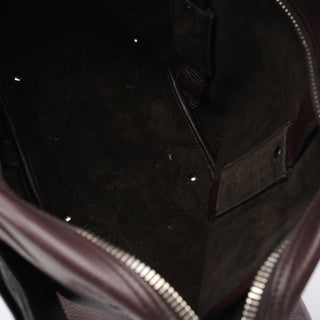 Yves Saint Laurent Dark Purple Leather Bow Tote Bag