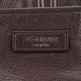 Yves Saint Laurent Dark Purple Leather Bow Tote Bag