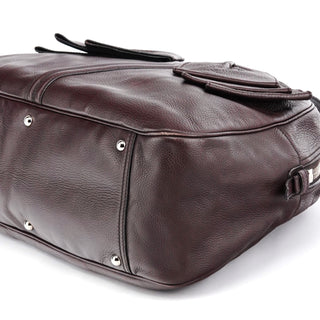 Yves Saint Laurent Dark Purple Leather Bow Tote Bag