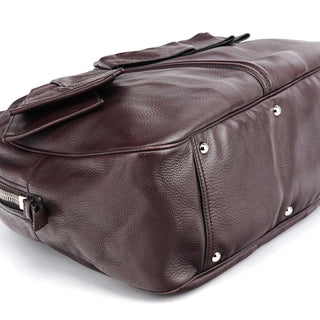 Yves Saint Laurent Dark Purple Leather Bow Tote Bag