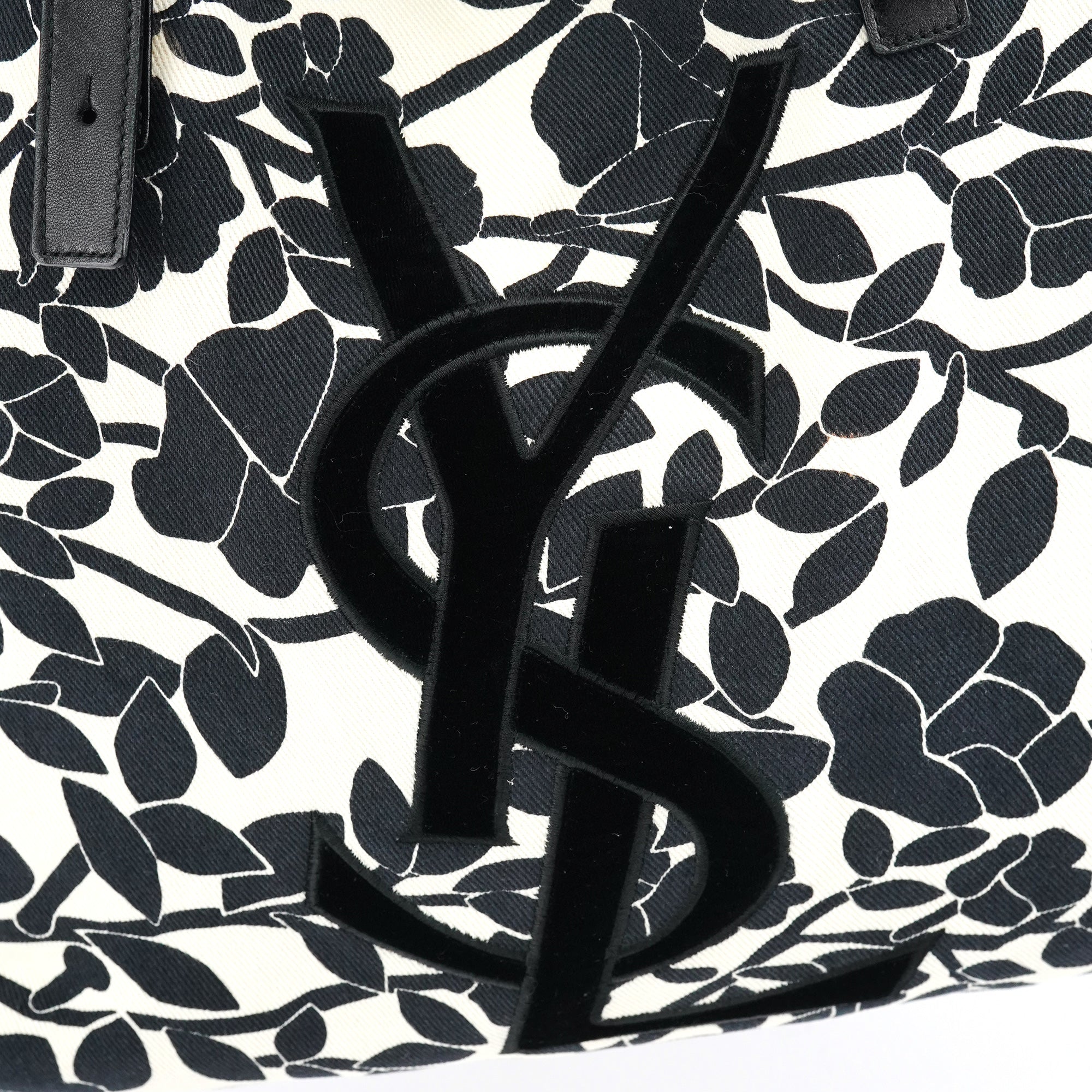 Yves Saint Laurent Floral Canvas YSL Tote Bag