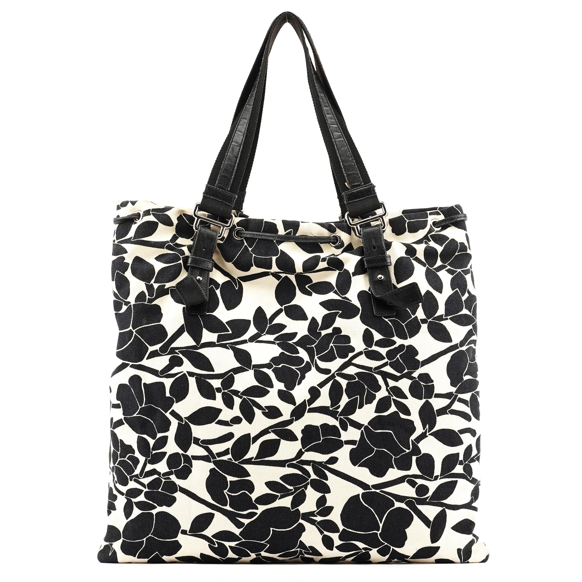 Yves Saint Laurent Floral Canvas YSL Tote Bag