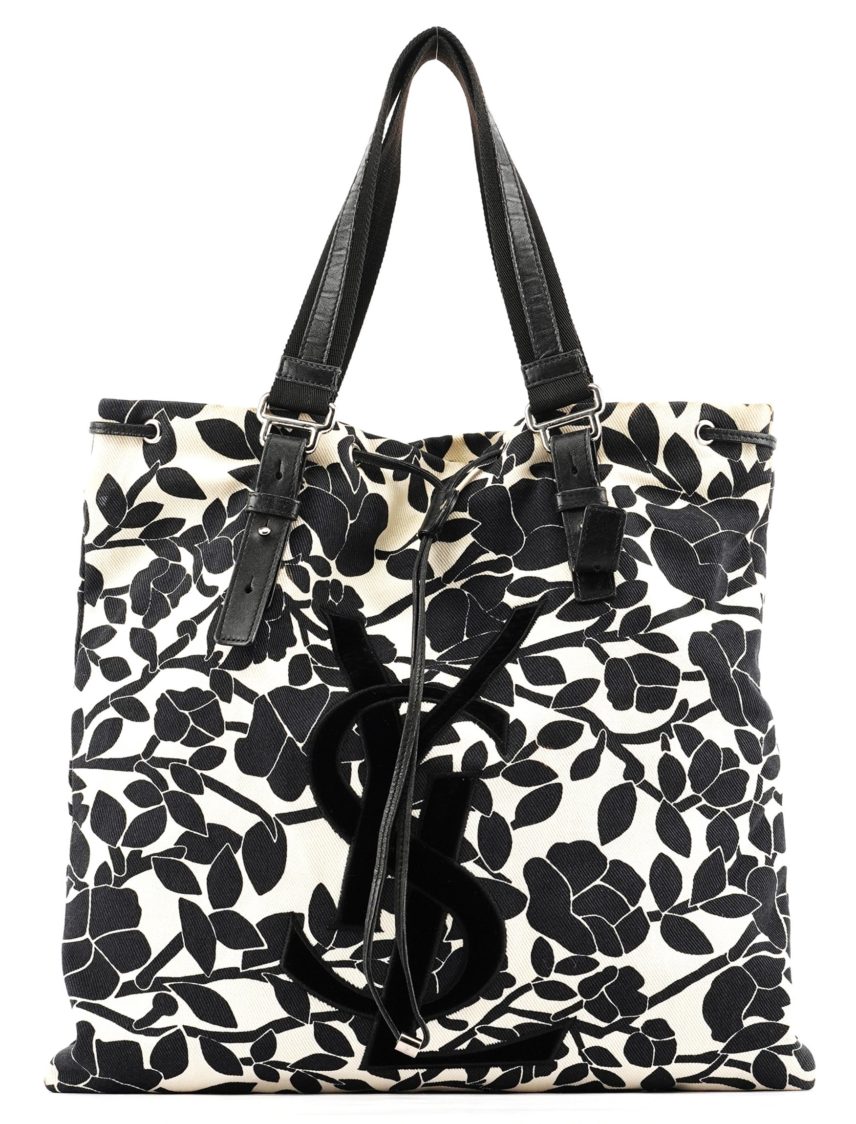 Yves Saint Laurent Floral Canvas YSL Tote Bag