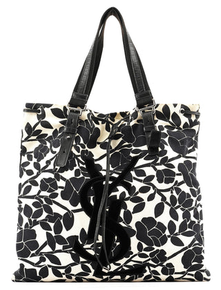 Yves Saint Laurent Floral Canvas YSL Tote Bag
