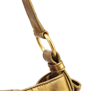 Yves Saint Laurent Gold Calfskin Bow Mini Shoulder Bag