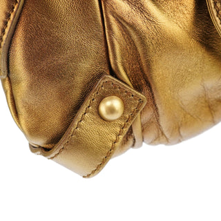 Yves Saint Laurent Gold Calfskin Bow Mini Shoulder Bag