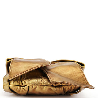 Yves Saint Laurent Gold Calfskin Bow Mini Shoulder Bag