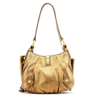 Yves Saint Laurent Gold Calfskin Bow Mini Shoulder Bag