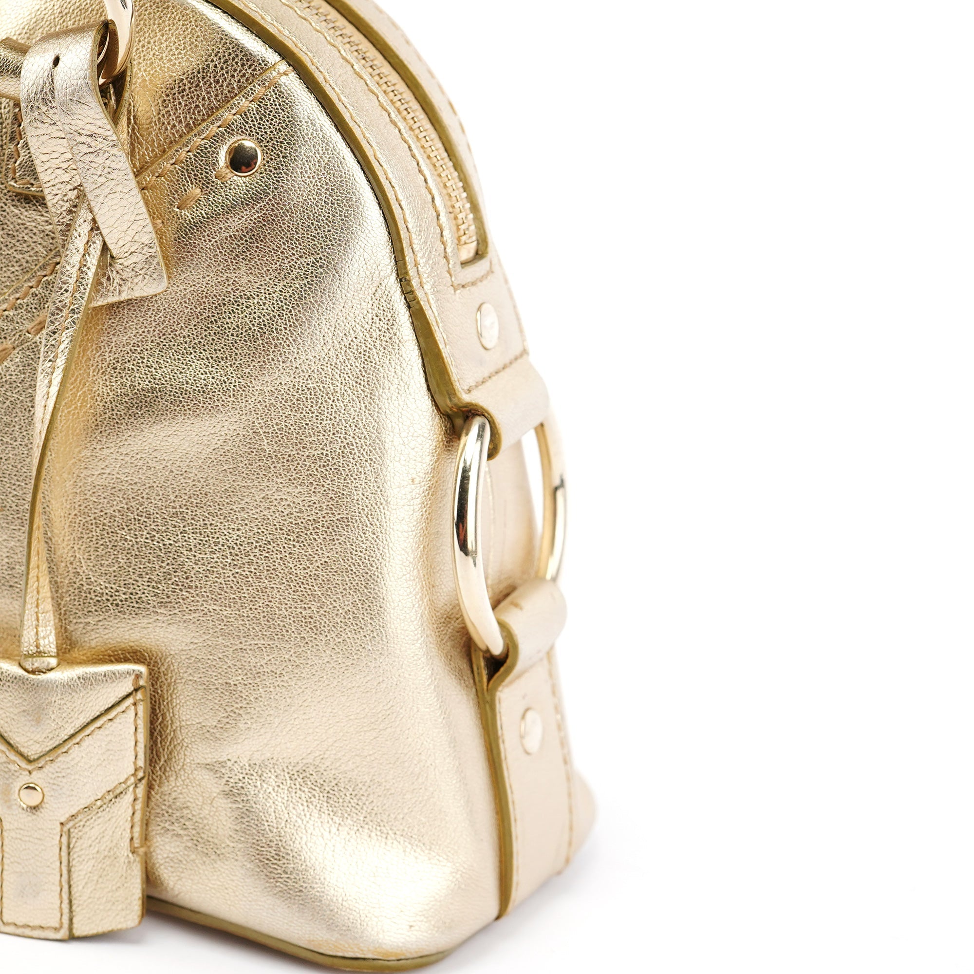 Yves Saint Laurent Gold Leather Muse Tote Bag