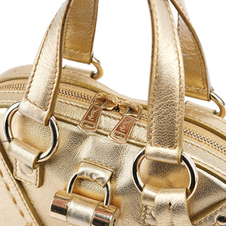 Yves Saint Laurent Gold Leather Muse Tote Bag