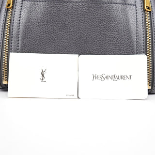 Yves Saint Laurent Grey Leather Downtown Tote Bag