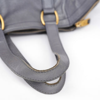 Yves Saint Laurent Grey Leather Downtown Tote Bag