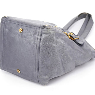 Yves Saint Laurent Grey Leather Downtown Tote Bag