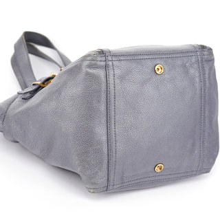 Yves Saint Laurent Grey Leather Downtown Tote Bag