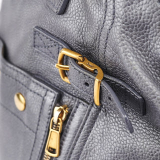 Yves Saint Laurent Grey Leather Downtown Tote Bag