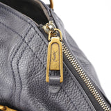 Yves Saint Laurent Grey Leather Downtown Tote Bag