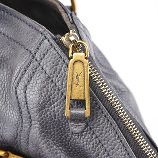 Yves Saint Laurent Grey Leather Downtown Tote Bag