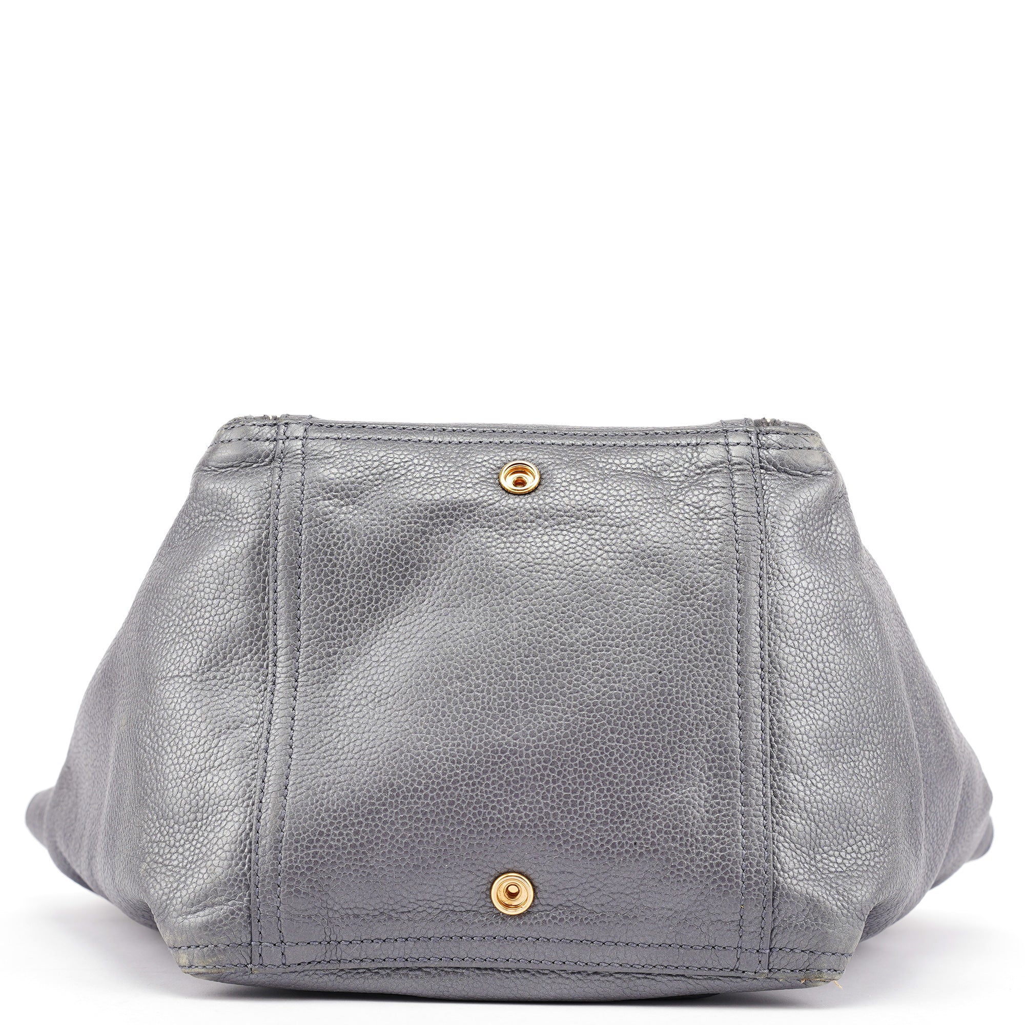Yves Saint Laurent Grey Leather Downtown Tote Bag