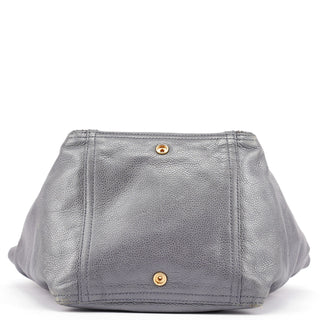 Yves Saint Laurent Grey Leather Downtown Tote Bag