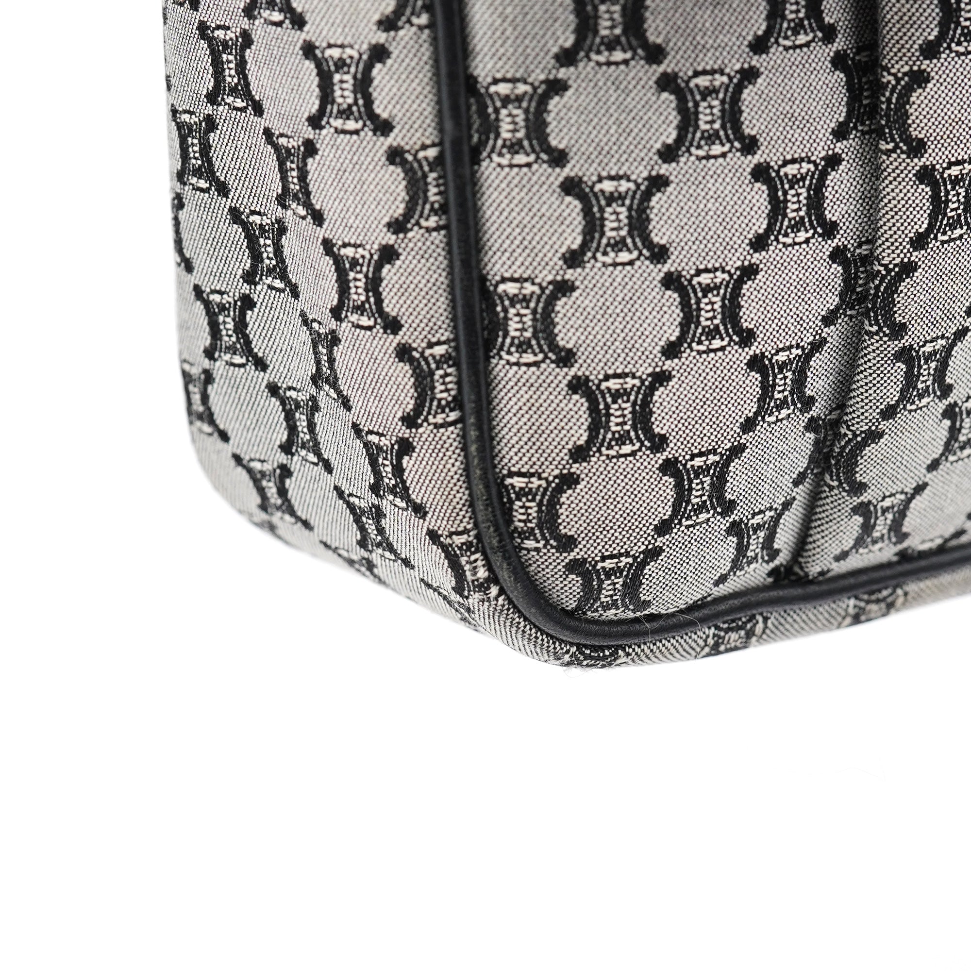 Celine Sac bandoulière messager en toile monogramme grise