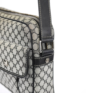 Yves Saint Laurent Grey Monogram Messenger Crossbody Bag