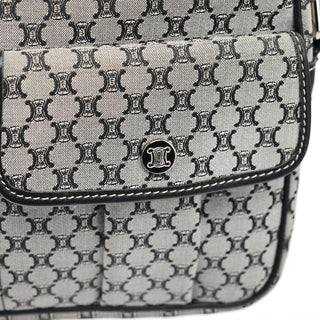 Yves Saint Laurent Grey Monogram Messenger Crossbody Bag
