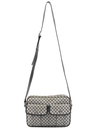 Yves Saint Laurent Grey Monogram Messenger Crossbody Bag