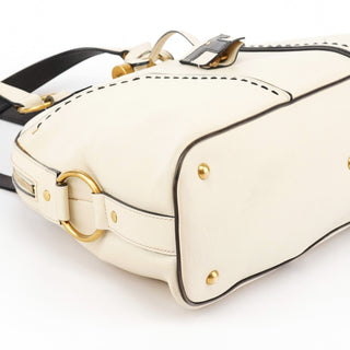 Yves Saint Laurent Ivory Leather Muse Tote Bag