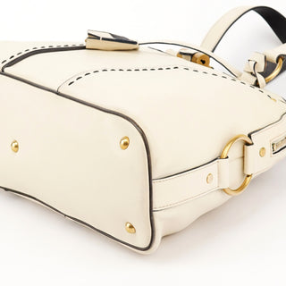 Yves Saint Laurent Ivory Leather Muse Tote Bag