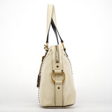 Yves Saint Laurent Ivory Leather Muse Tote Bag