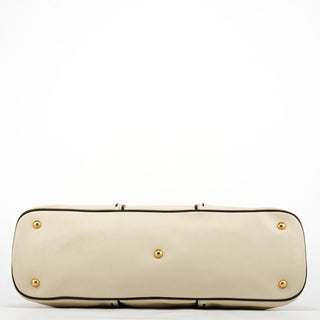 Yves Saint Laurent Ivory Leather Muse Tote Bag