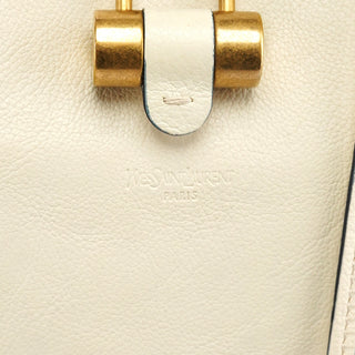 Yves Saint Laurent Ivory Leather Muse Tote Bag