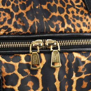 Yves Saint Laurent Leopard Nylon Y Boston bag
