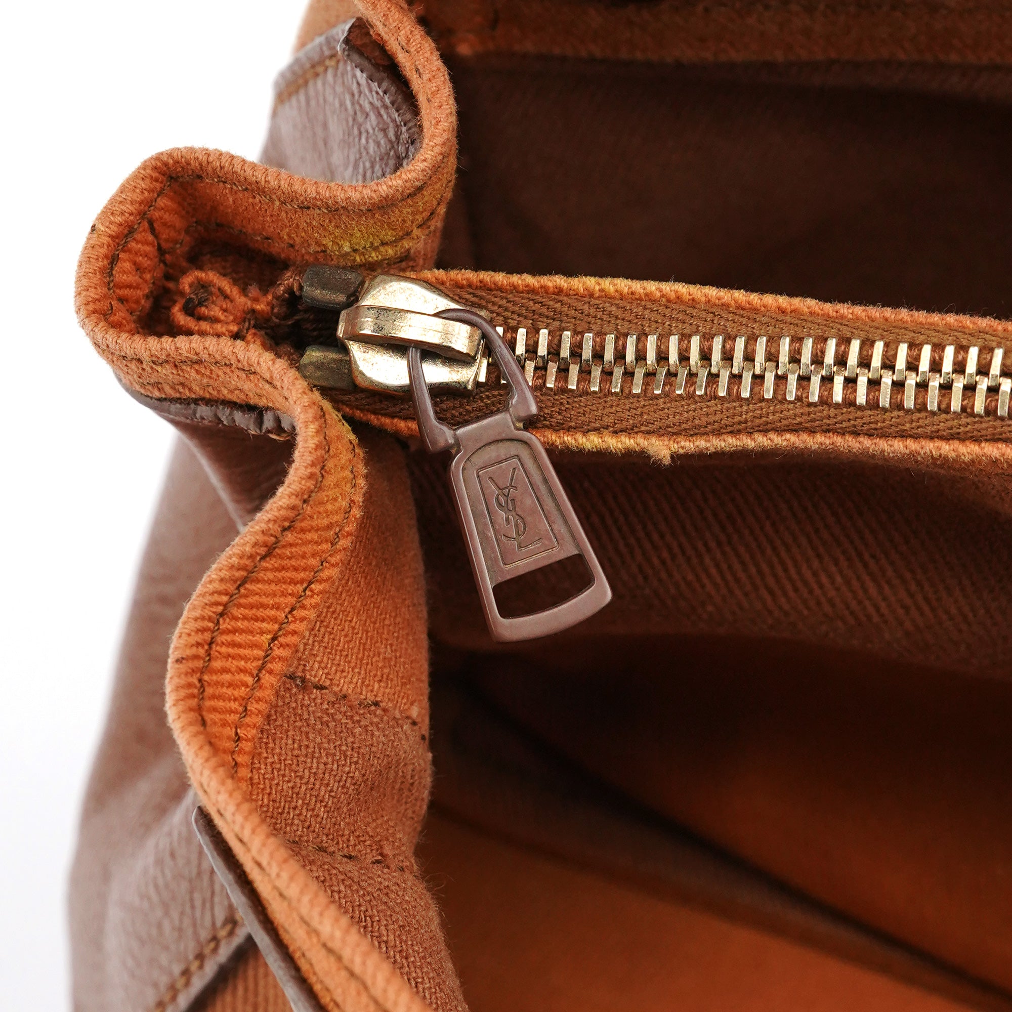 Yves Saint Laurent Light Brown Leather Muse Two 2-Way Bag