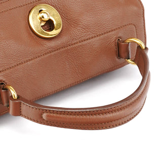Yves Saint Laurent Light Brown Leather Muse Two 2-Way Bag