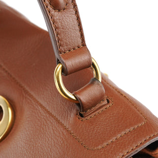 Yves Saint Laurent Light Brown Leather Muse Two 2-Way Bag