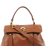 Yves Saint Laurent Light Brown Leather Muse Two 2-Way Bag