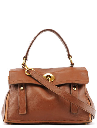 Yves Saint Laurent Light Brown Leather Muse Two 2-Way Bag