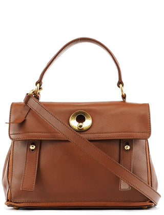 Yves Saint Laurent Light Brown Leather Muse Two 2-Way Bag