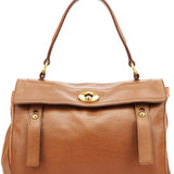 Yves Saint Laurent Sac Muse Two en cuir marron clair