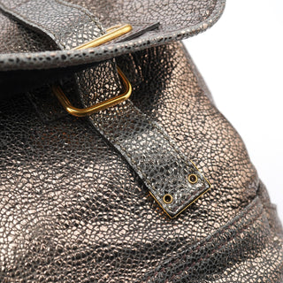 Yves Saint Laurent Metallic Crackled Leather Muse Crossbody Bag