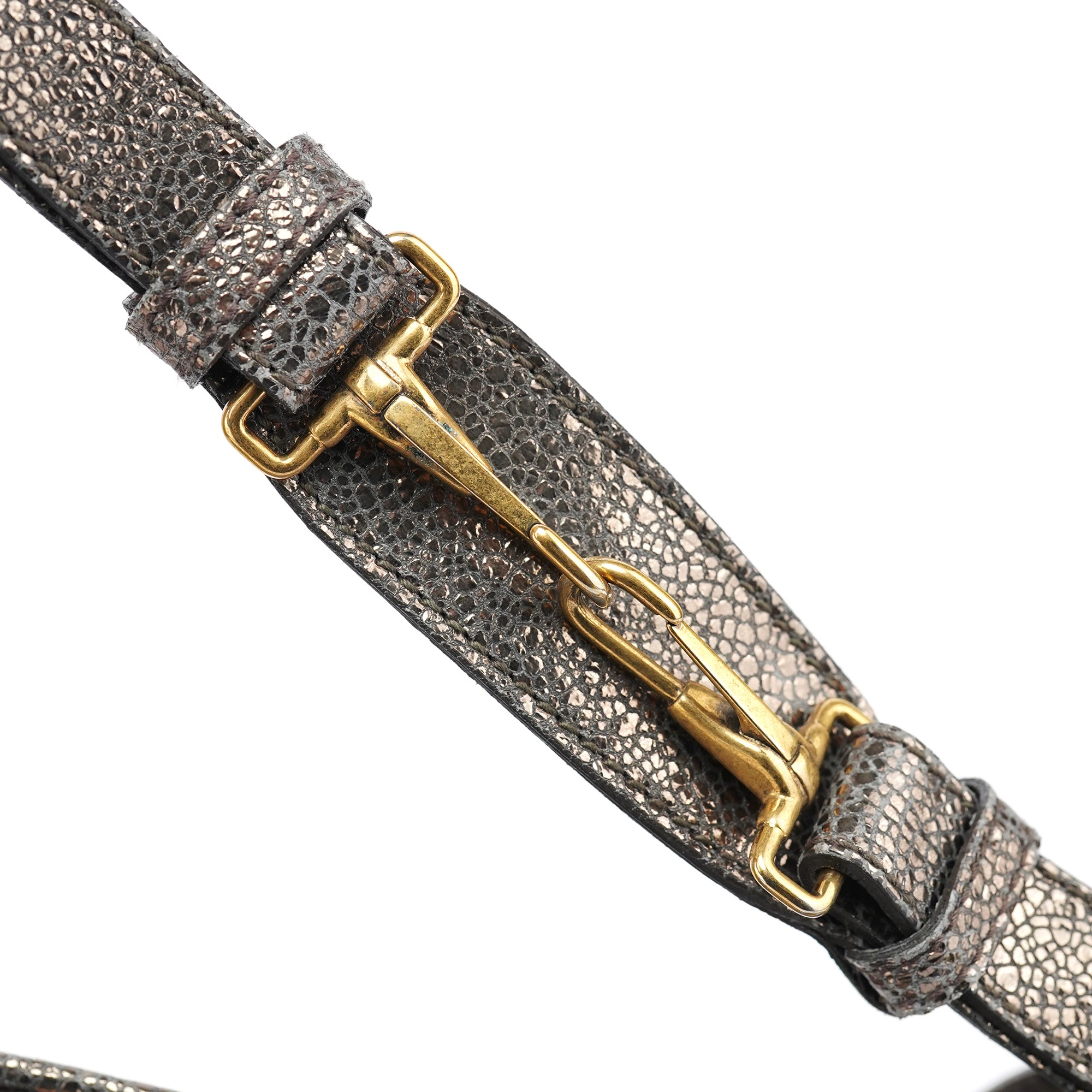 Yves Saint Laurent Metallic Crackled Leather Muse Crossbody Bag