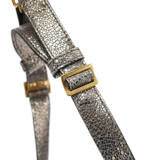 Yves Saint Laurent Metallic Crackled Leather Muse Crossbody Bag