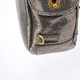 Yves Saint Laurent Metallic Crackled Leather Muse Crossbody Bag