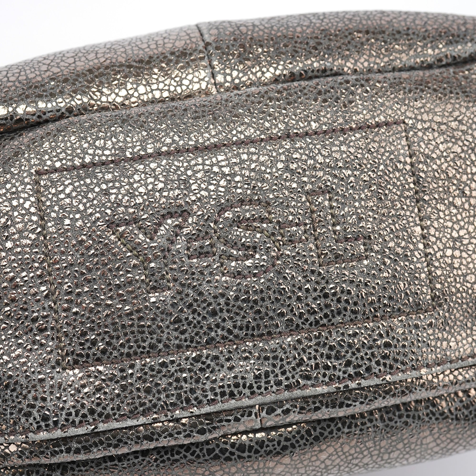 Yves Saint Laurent Metallic Crackled Leather Muse Crossbody Bag