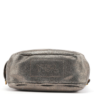 Yves Saint Laurent Metallic Crackled Leather Muse Crossbody Bag